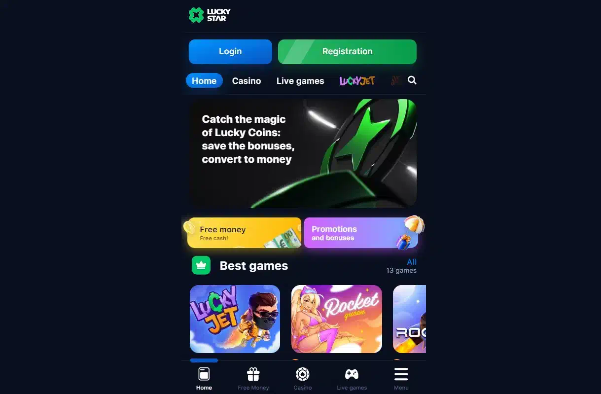 Lucky Star Mobile app