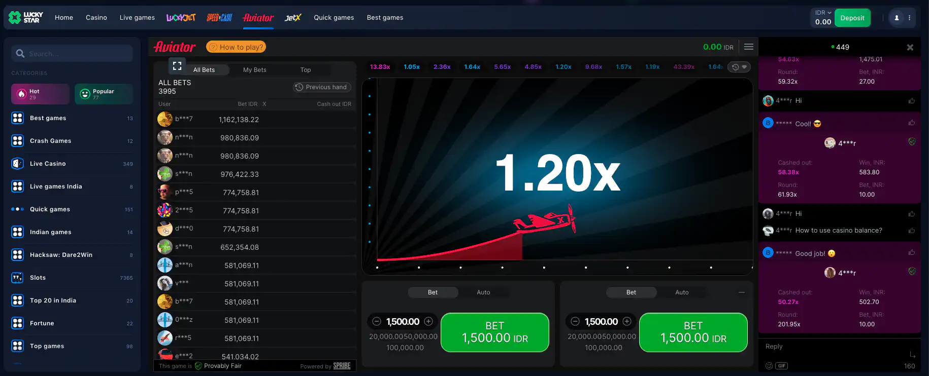 Lucky Star online aviator